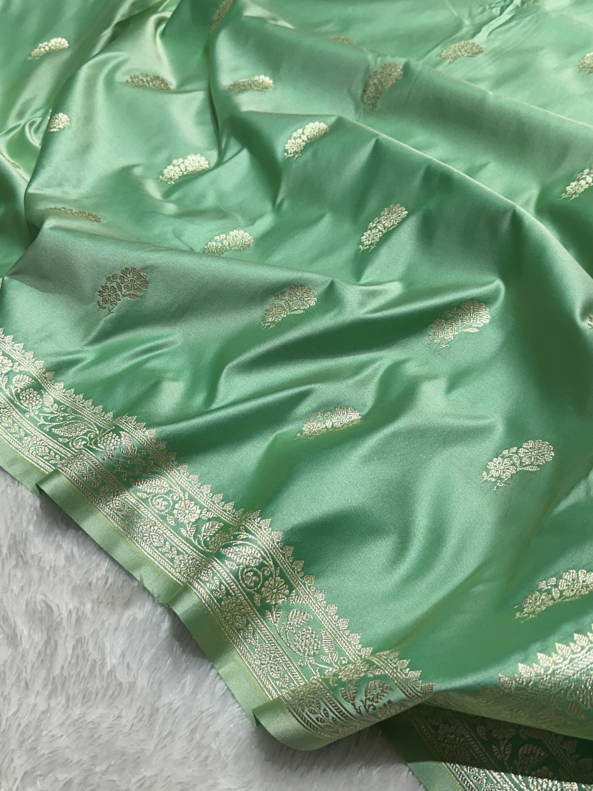 Banaras Mashru Katan Silk Saree SET 2 - Image 10