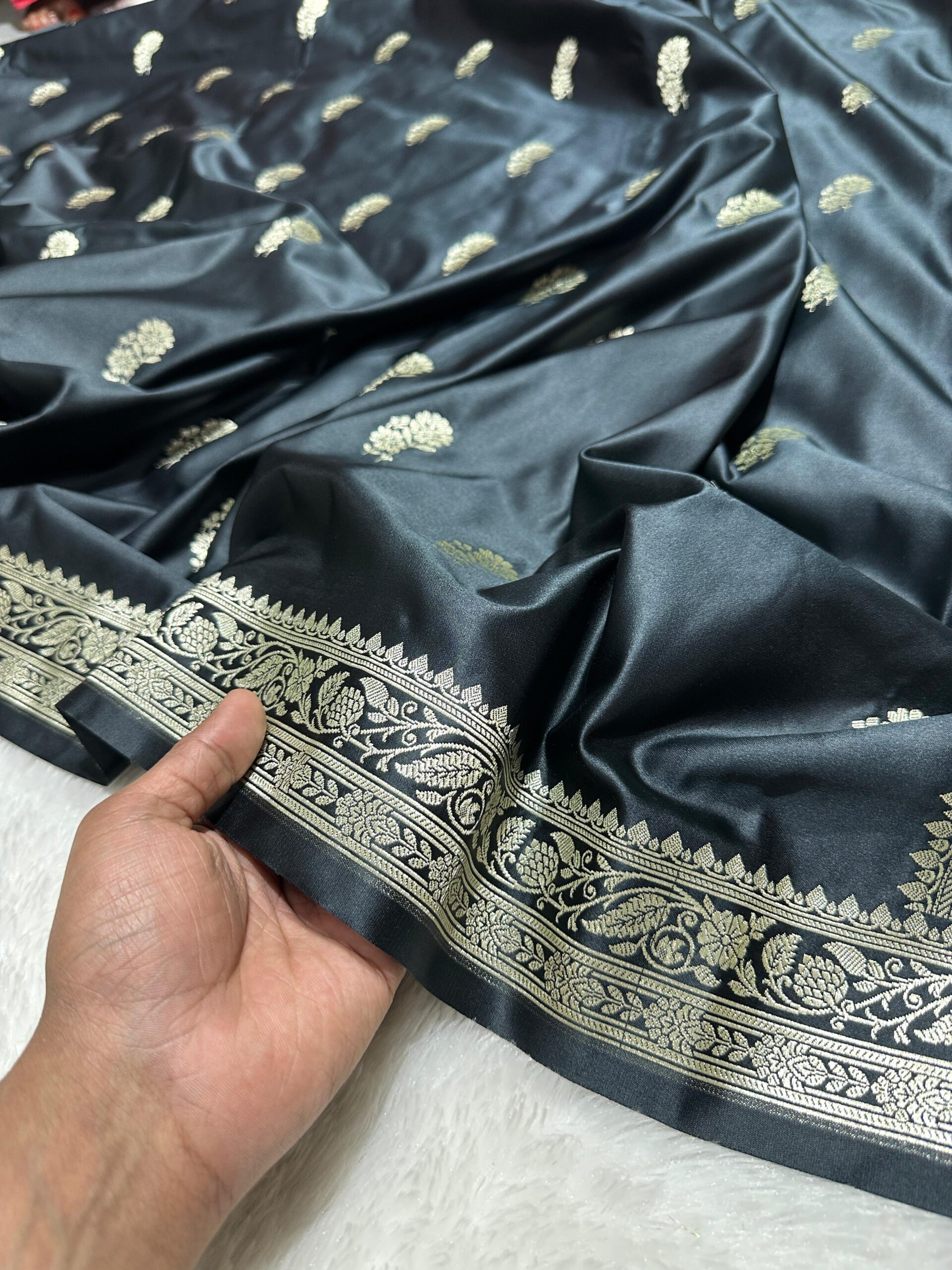 Banaras Mashru Katan Silk Saree SET 2 - Image 7