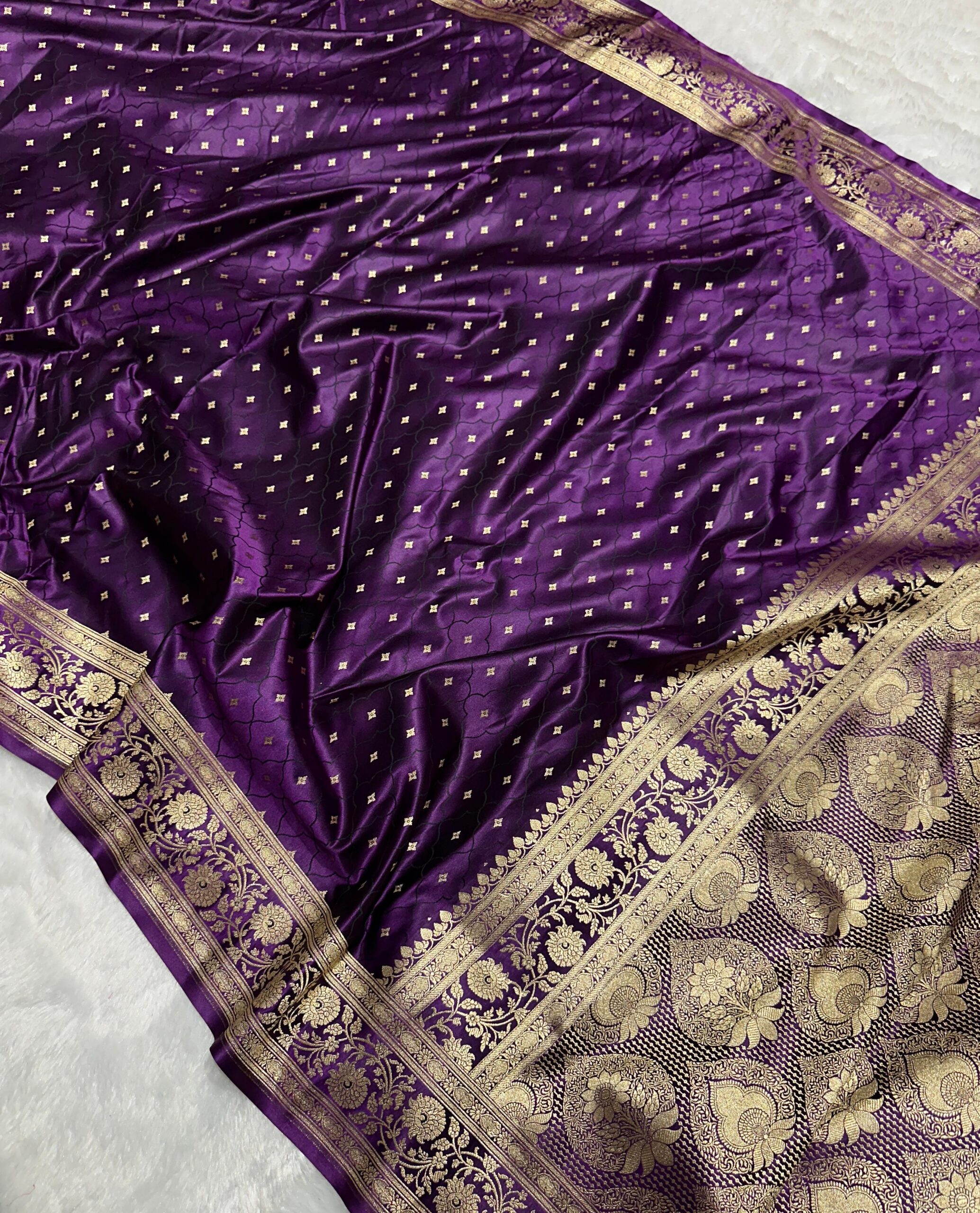 Banaras Mashru Katan Silk Saree SET 3 - Image 14