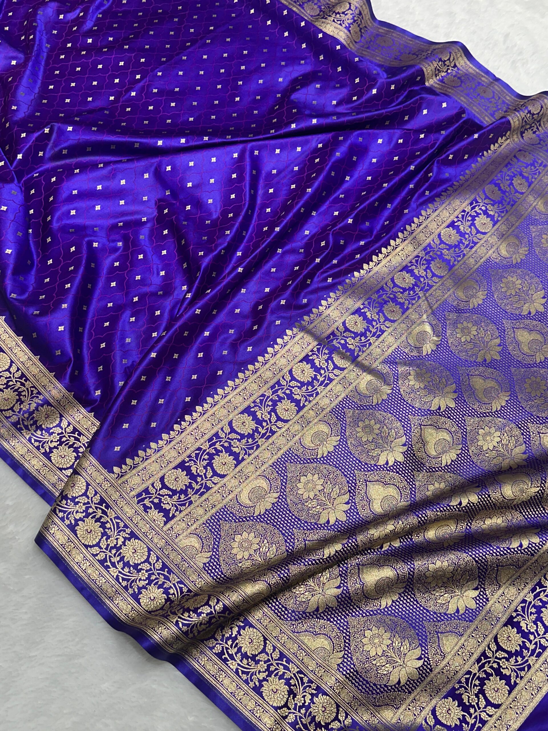 Banaras Mashru Katan Silk Saree SET 3 - Image 15