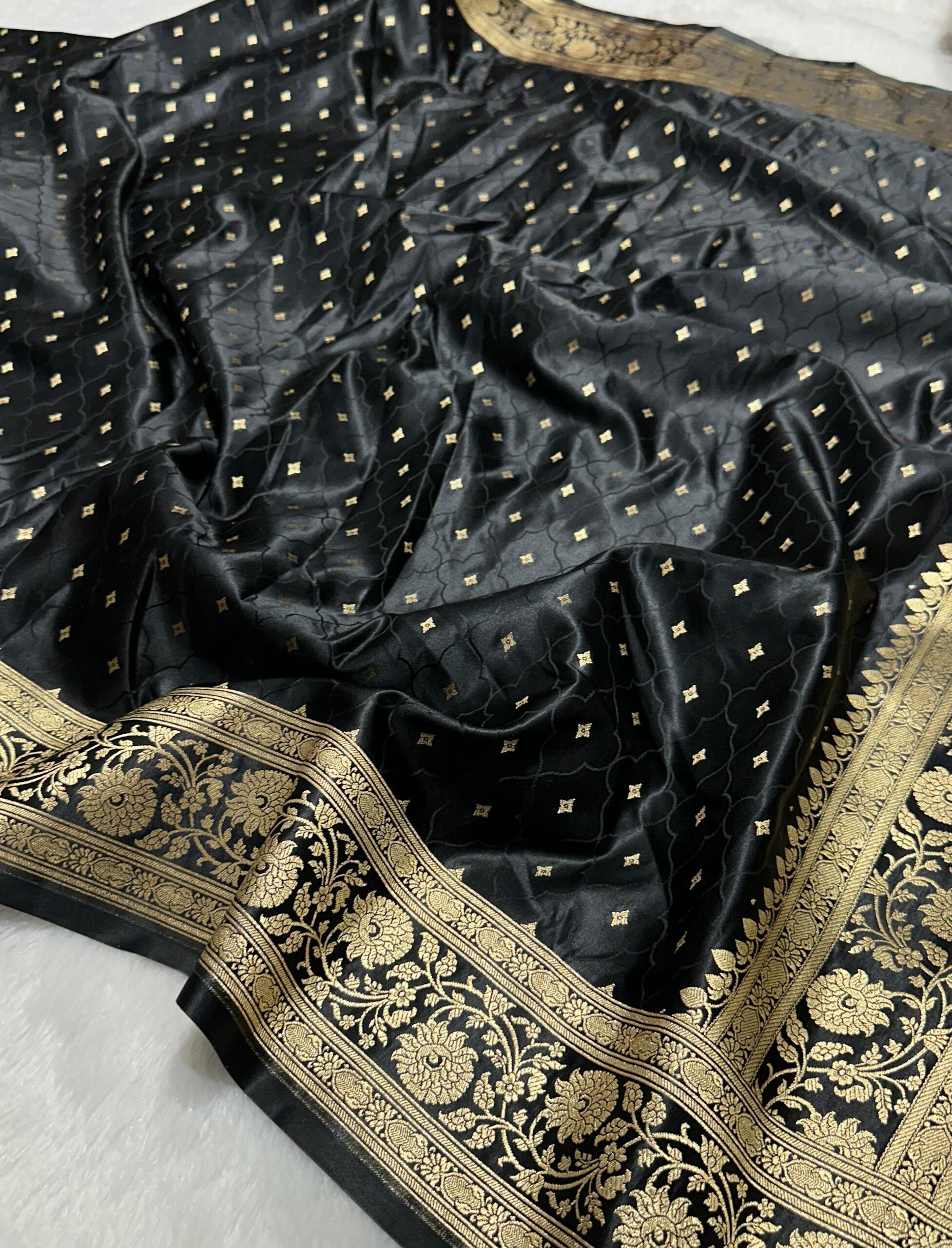 Banaras Mashru Katan Silk Saree SET 3 - Image 2