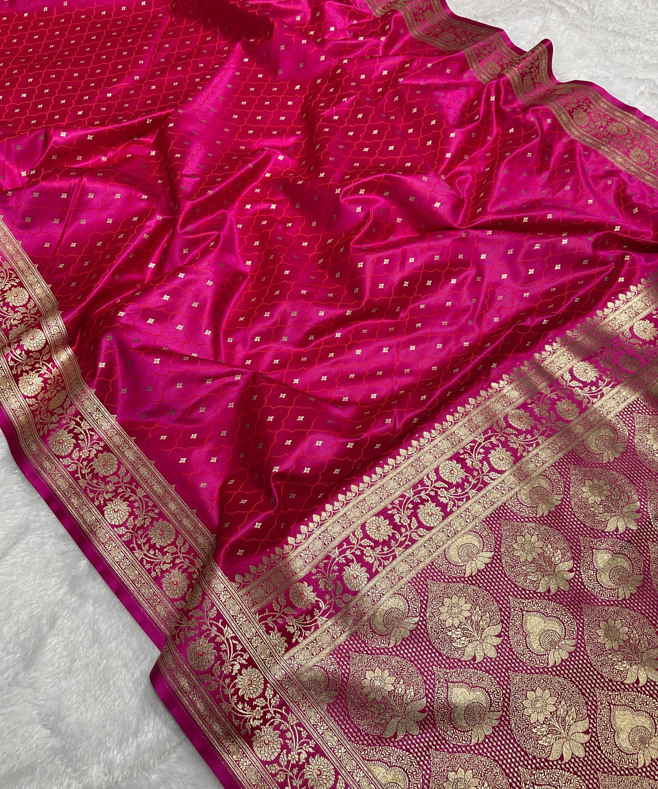 Banaras Mashru Katan Silk Saree SET 3 - Image 11