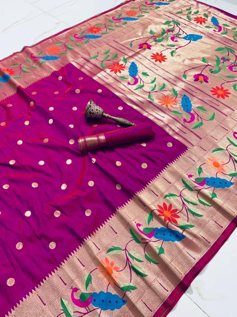 Radha Rani Brocade Paithani - Image 12