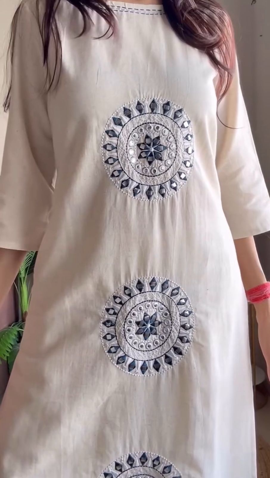 Elegant Ivory Cotton Flex Kurta Set - Image 7