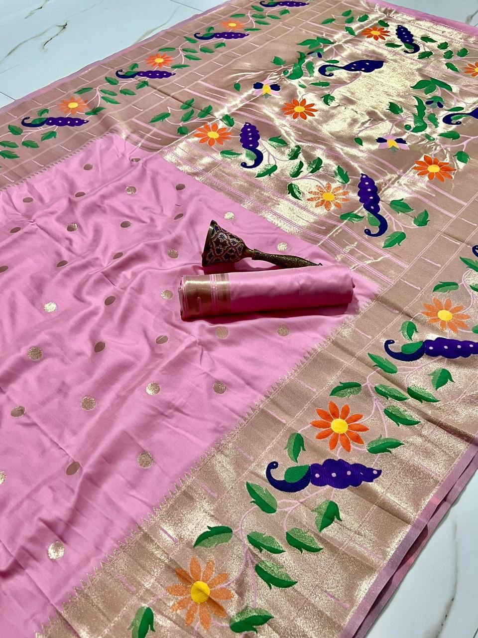 Radha Rani Brocade Paithani - Image 9