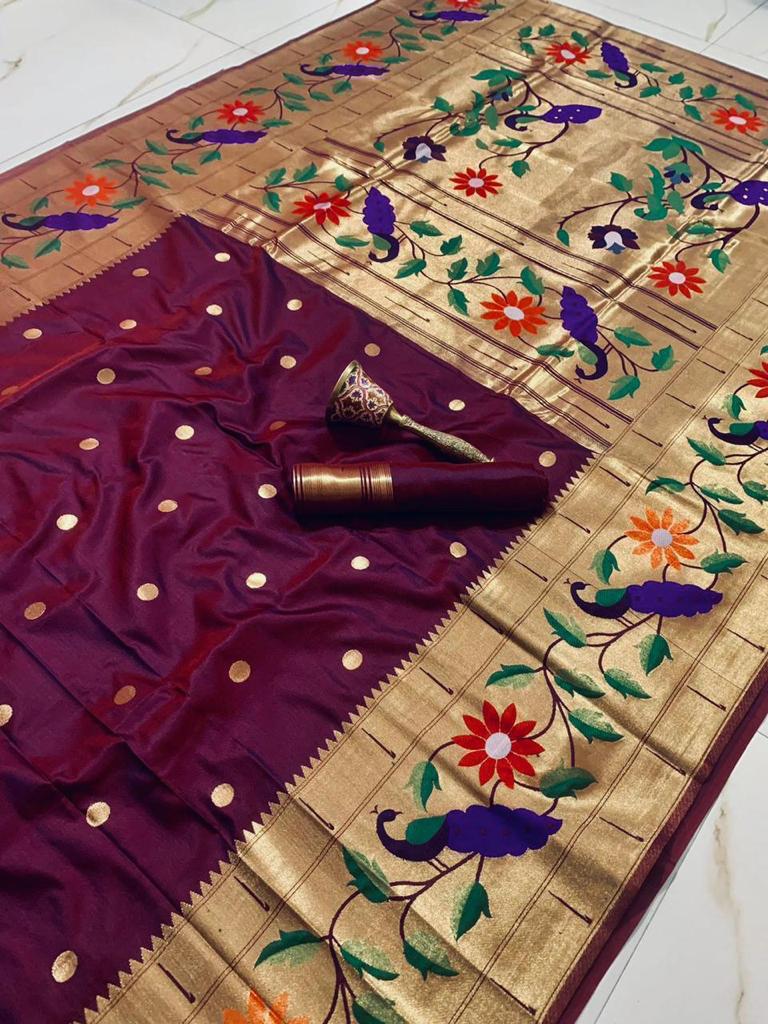 Radha Rani Brocade Paithani - Image 13