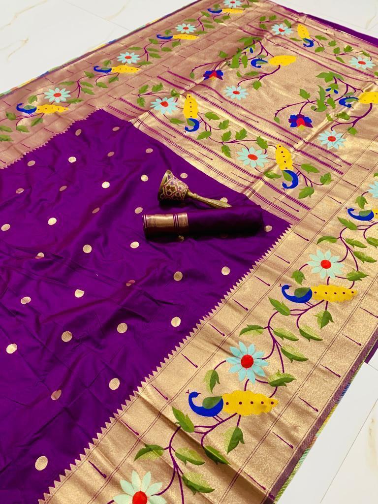 Radha Rani Brocade Paithani - Image 19