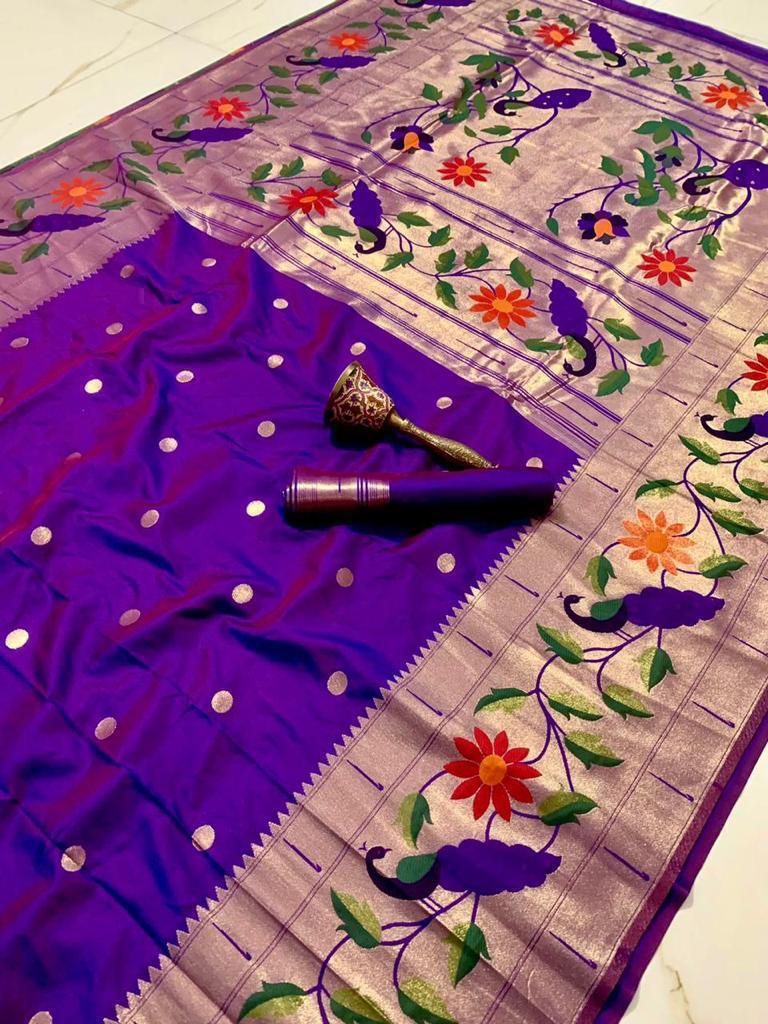 Radha Rani Brocade Paithani - Image 21