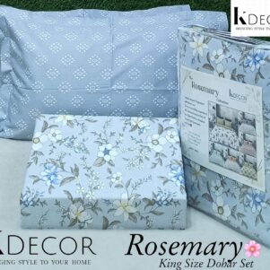 Rosemary King King Size Pure Cotton Mulmul Dohar Set